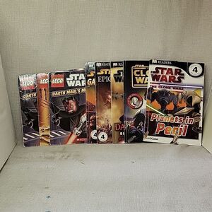 8 Star Wars paperback books. DK Readers level 4